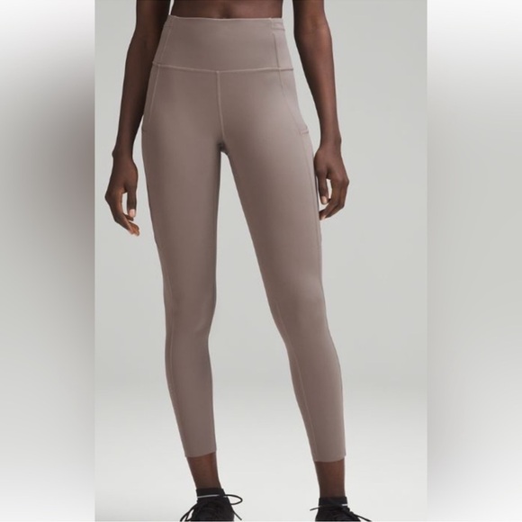 lululemon athletica Pants - Lululemon Fast and Free Reflective High-Rise Tight 25" in Carbon Dust size 10